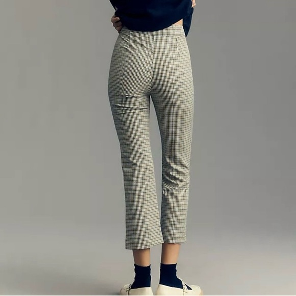 NWT, Maeve by Anthropologie Women’s Multi Checkered Plaid Kick Flare Trousers, 2 - Picture 7 of 12